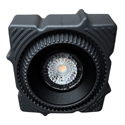 ST753.438.07 Св-к встр. светодиодный в натяжной ПВХ потолок Черный LED 1*7W 3000K 560Lm Ra80 60° IP20 L102xW102xH36 220-240V