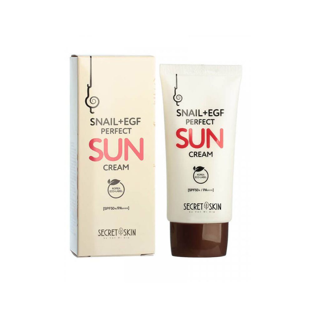 Secret Skin Snail+EGF Perfect Sun Cream SPF50+ солнцезащитный крем с муцином улитки
