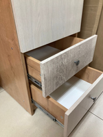 Пенал с дверкой Ассоль Дуб бунратти/анкор белый/дельмар