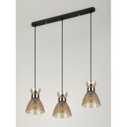 Светильник подвесной (подвес) Rivoli Iris 9186-203 3хЕ27 60 Вт модерн | Rivoli