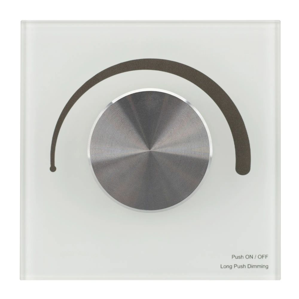 Панель SMART-P98-DIM-G-IN White (230V, 1.5A, 0/1-10V, Rotary, 2.4G) (Arlight, Стекло) 028432