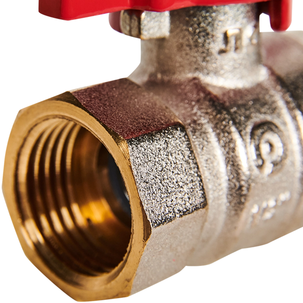 Кран шаровой полнопроходной ROMMER - 1/2" (ВР/ВР, PN40, ручка-бабочка)