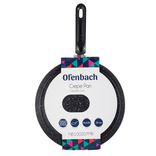 Сковорода блинная 28 см. Ofenbach NB 101207MR (индукция) из алюминия с мраморным покрытием