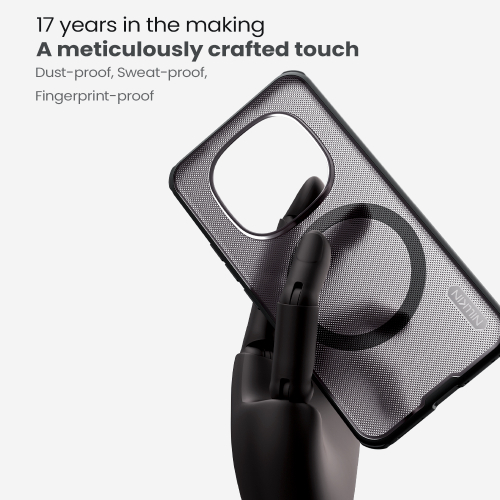 Чехол прозрачный с круглым магнитом для Xiaomi Redmi Note 15 Pro+ 5G и Poco M8 Pro 5G, серия Super Frosted Shield Pro Magnetic (Clear version) от Nillkin