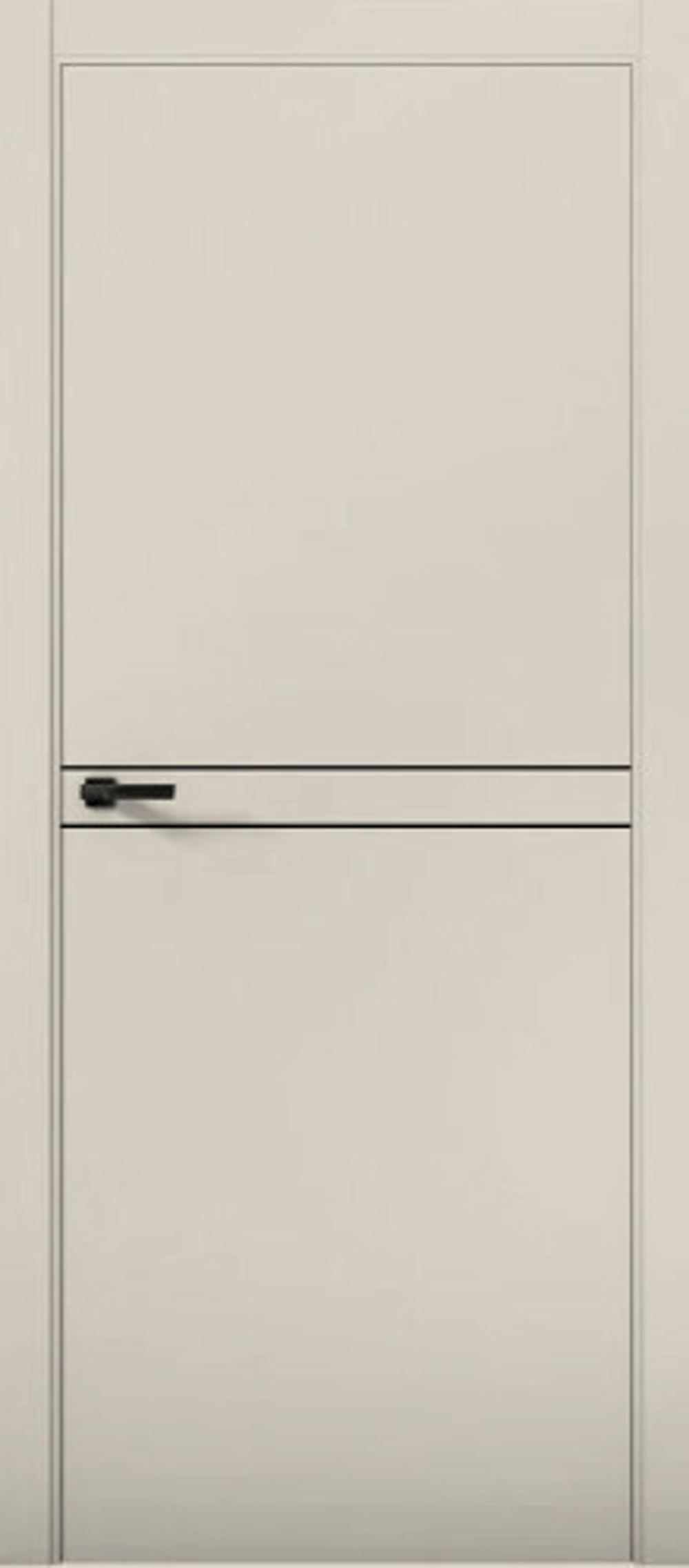 Межкомнатная дверь Turen Becker Fox 9 (черный молдинг, черная алюминиевая кромка, черный замок Apecs) Кварцит ПЭТ