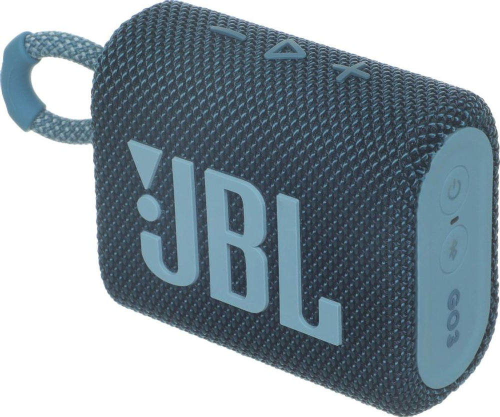 Колонка портативная JBL GO 3, 4.2Вт, синий [jblgo3blu]