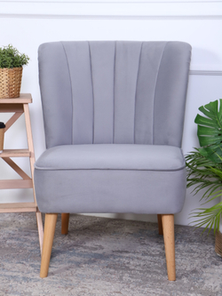 Кресло "Donatello" антивандальный велюр серый/натурал