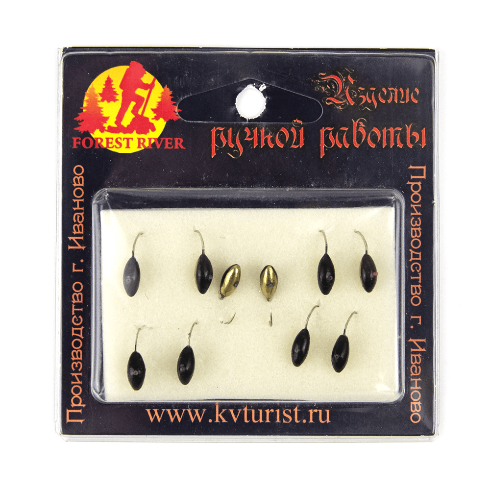 Мормышка "Овсинка" с кембриком, 1 коронка (0.5гр, 10шт/уп), Одинцов