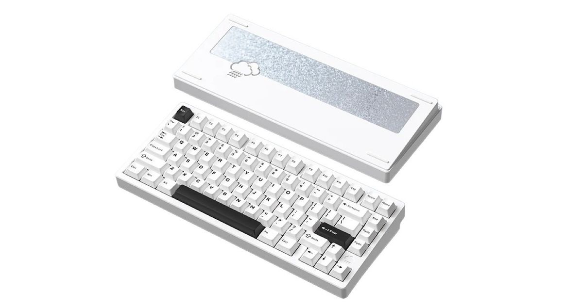 WOBKEY Rainy 75 Anodized White Pro купить с доставкой | Geekboards