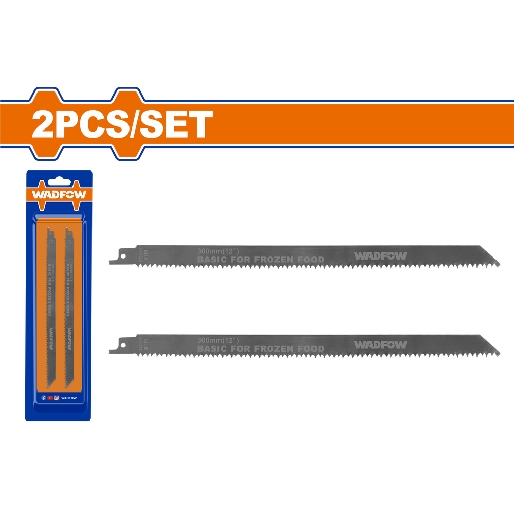 Пильные полотна для сабельной пилы WADFOW WJT1208 300 мм 2 шт.