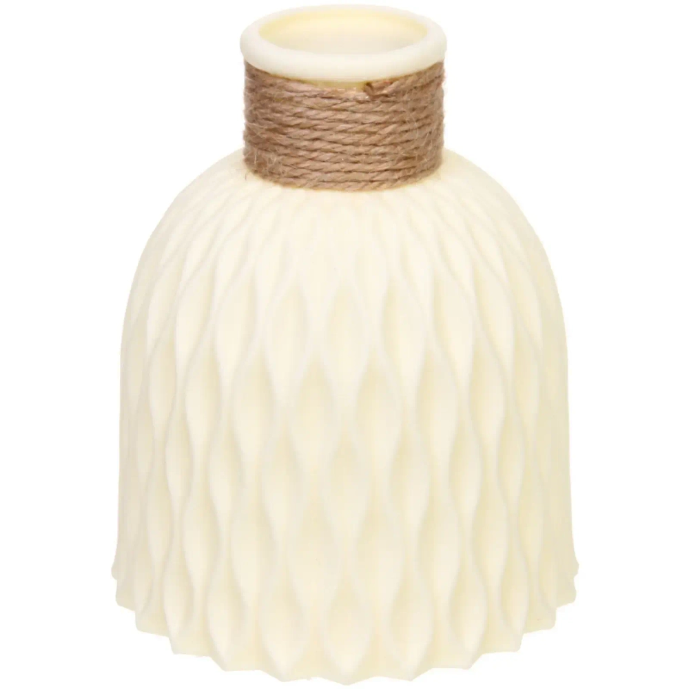 Ваза из пластика «Розали» 12*15см цвет молочный