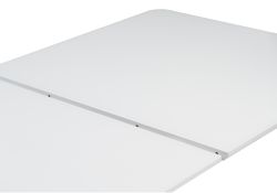 Стол на тумбе Санса 140(180)х80х76 грей / белая шагрень / грей