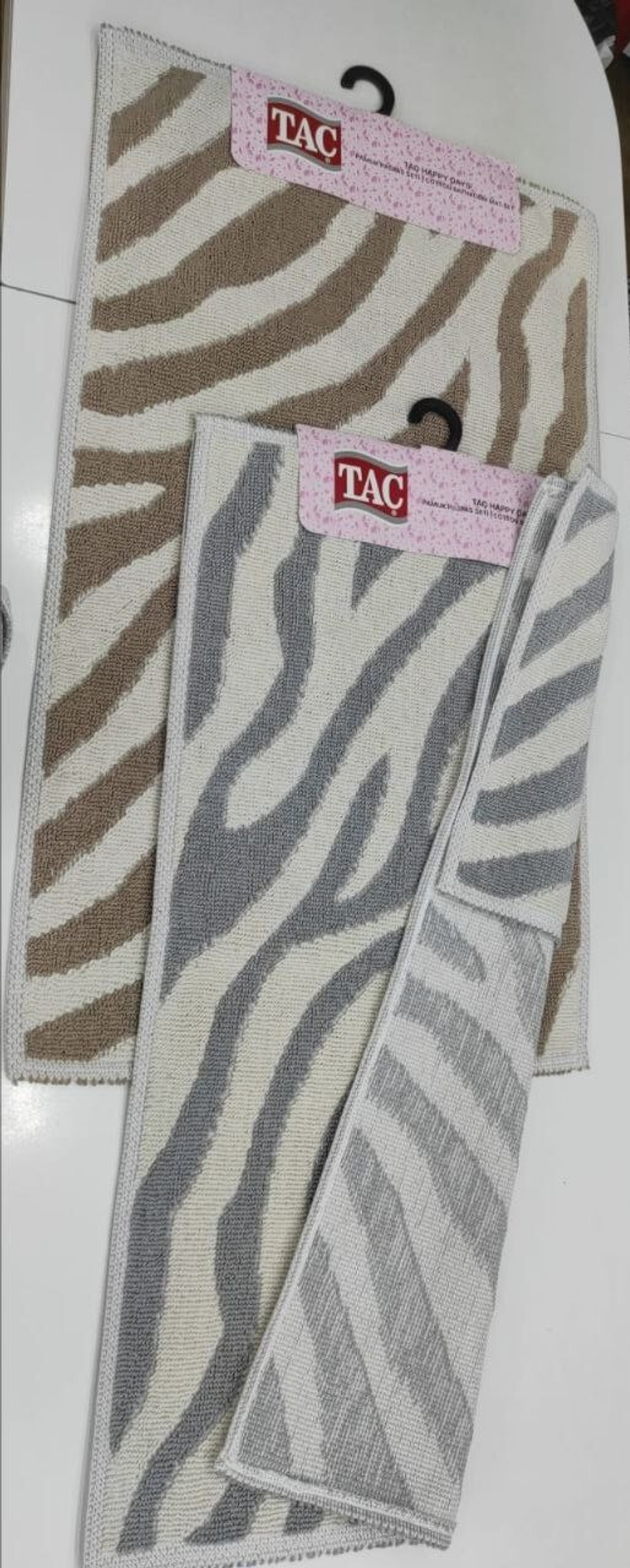 Набор ковриков ТАЧ (хлопок 100%) "ZEBRA" 60*100 см + 50*60 см (цвета в ассортименте)