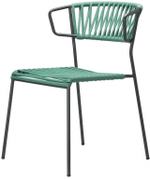 Кресло плетеное Scab Design Lisa Filo, антрацит, ментоловый