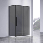 Душевой уголок Slim-N VSR-4SN9011CGB, 1100*900, черный, стекло тонированное
