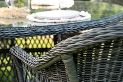 "Эспрессо–150 S" обеденная группа плетеная, цвет графит