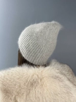 шапка ангора зимняя пушистая вязаная модная