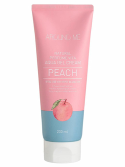 Крем-гель для тела с экстрактом персика AROUND ME Natural Perfume Vita Aqua Gel Cream Peach , 230 мл, WELCOS