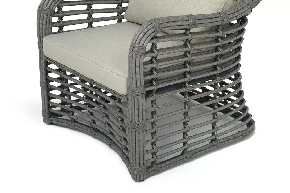 "Ницца" кресло из искусственного ротанга, цвет серый