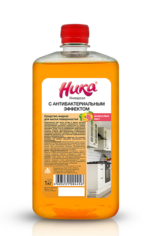 Средство жидкое для мытья поверхностей «Ника-Универсал с антибактериальным эффектом»