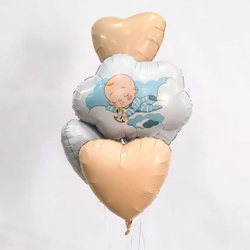 Сердце "Персиковый пух" 46 см