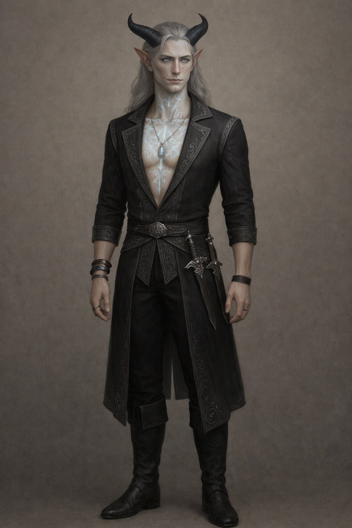 Кастомный Тифлинг аристократ миниатюра для DnD (ДнД), Pathfinder и других Настольных игр (НРИ, Варгеймов или РПГ), фентези тематика