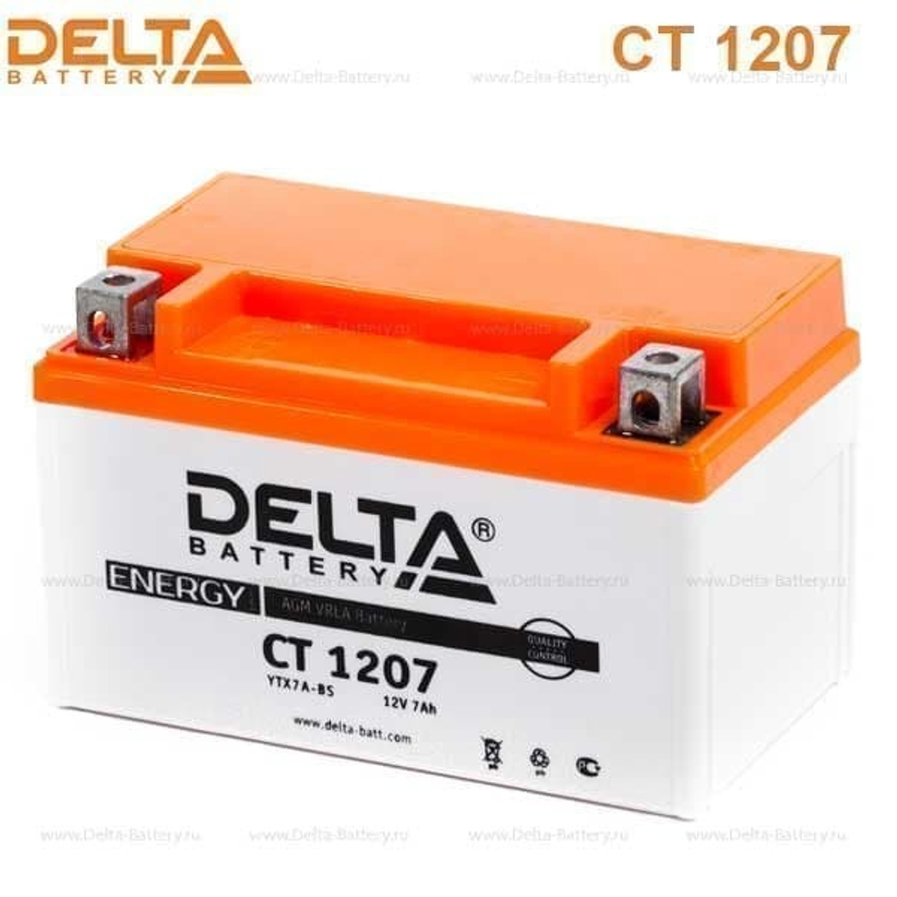 Аккумулятор Delta CT 1207 (12V / 7Ah) [YTX7A-BS]