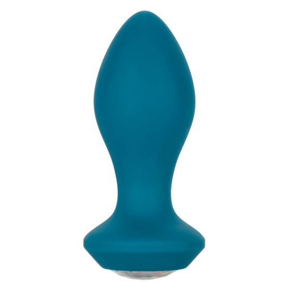 Бирюзовая анальная вибропробка с кристаллом Power Gem Vibrating Crystal Probe - 10,75 см. (Цвет: бирюзовый)