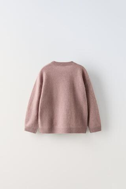 ZARA СВИТЕР ИЗ 100% КАШЕМИРА, РОЗОВАТЫЙ