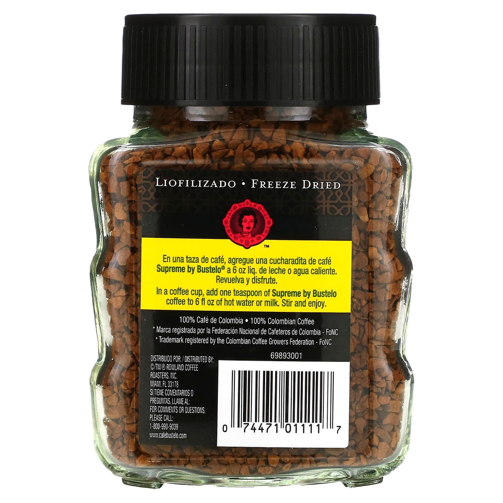 Café Bustelo, сублимированный растворимый кофе Supreme by Bustelo™, 100 г (3,52 унции)