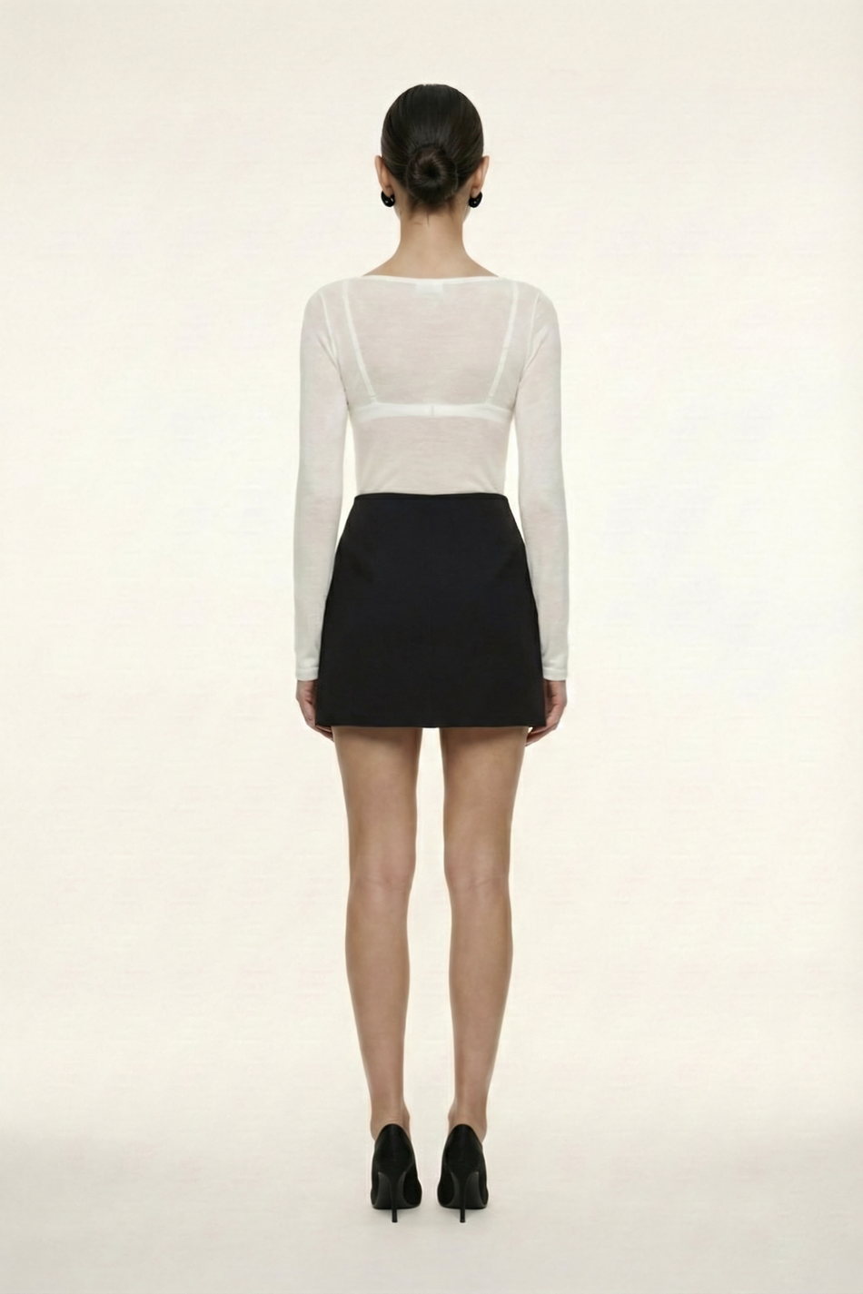 Юбка мини из костюмной ткани