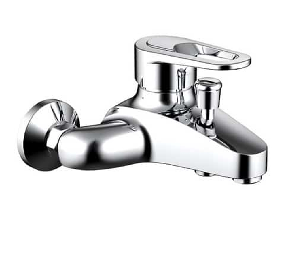 F6124182CP-01-RUS BRAVAT LOOP Смеситель для ванны с коротким изливом (к/к 4)