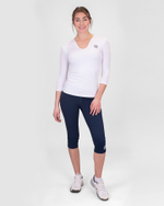 ОДЕЖДА ДЛЯ ТЕННИСА Женская, Футболка с рукавом BIDI BADU CREW V NECK .