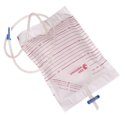 Мешок для сбора мочи 2000 мл трубка 90 см с крестовым краном UNICORNmed