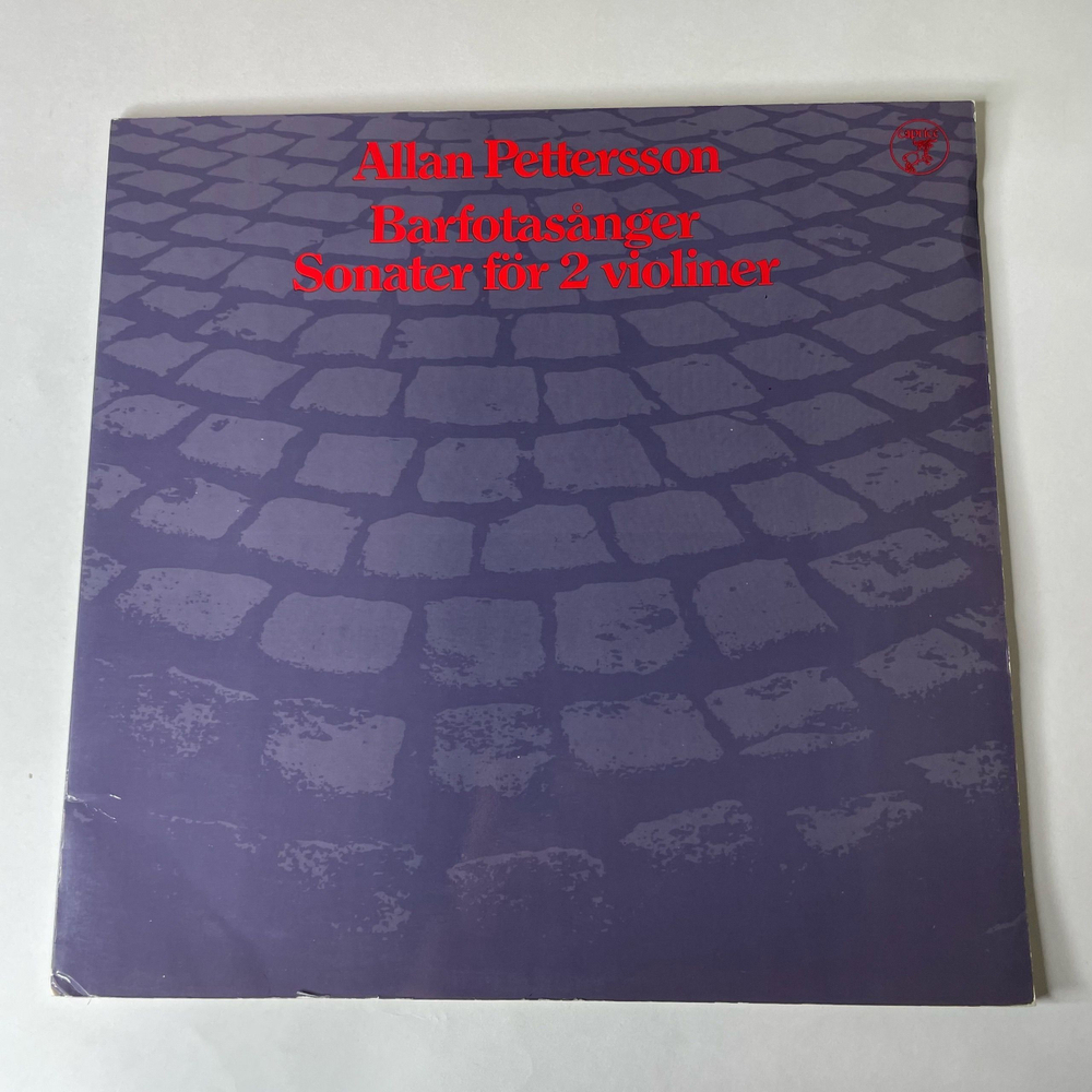 Винтажная виниловая пластинка LP Allan Pettersson, Barfotasanger, Sonater For 2 Violiner (Швеция 1974)