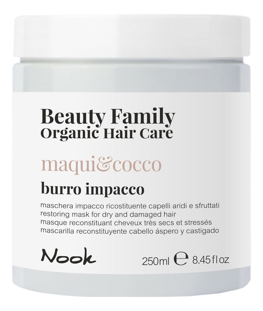 NOOK Восстанавливающая маска для сухих и поврежденных волос -Burro Impacco Maqui&amp;Cocco,250 мл