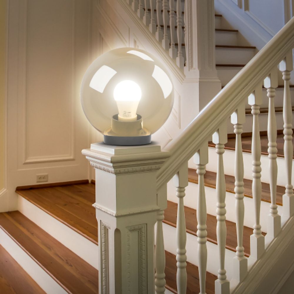 Садово-парковый светильник ЭРА НТУ 01-100-303 шар золотистый на опору / кронштейн IP44 Е27 max100Вт d300mm | Садово-парковые светильники