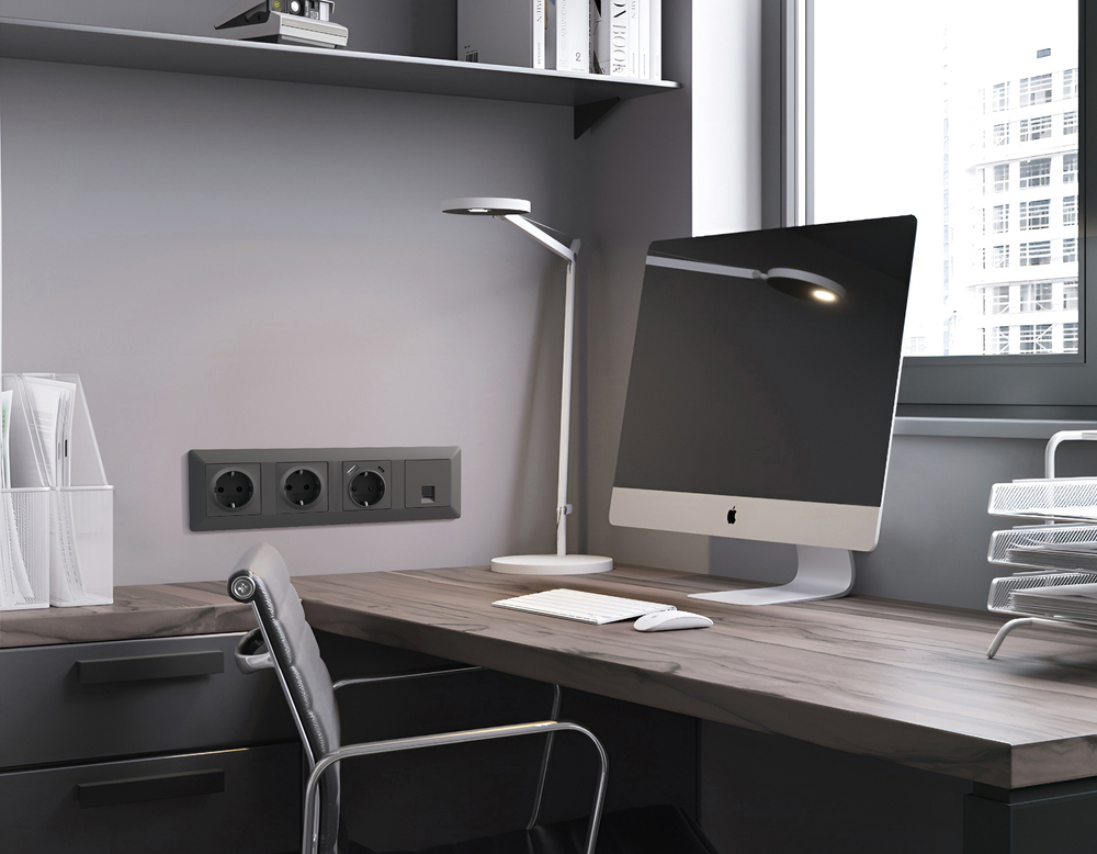 AF110801 Рамка ALFA Line (Графит Мягкое касание) 1-ая