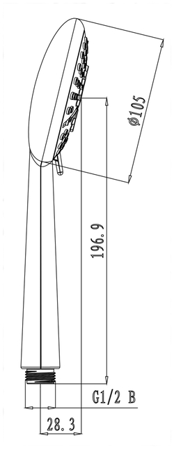 Лейка душевая Lemark LM0616C, 6-функциональная