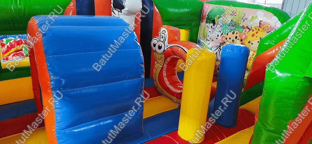 Коммерческий батут "Добрые зверята", 5*5*2.8 м
