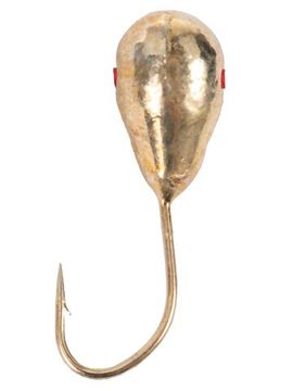 Мормышка вольфрамовая  Lucky John КАПЛЯ с отверстием и кембриком 050/S