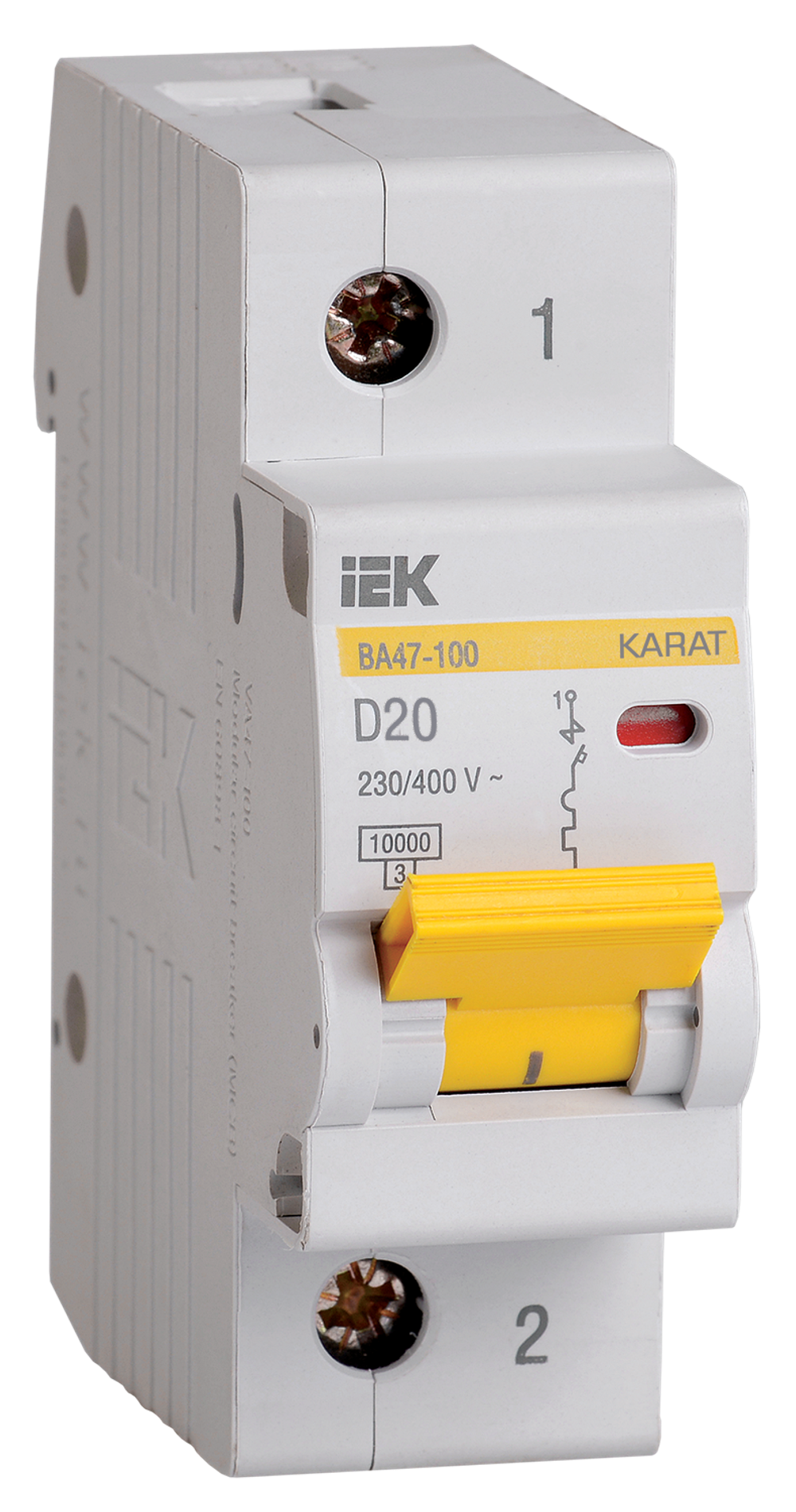 KARAT Автоматический выключатель ВА47-100 1P D 20А 10кА IEK