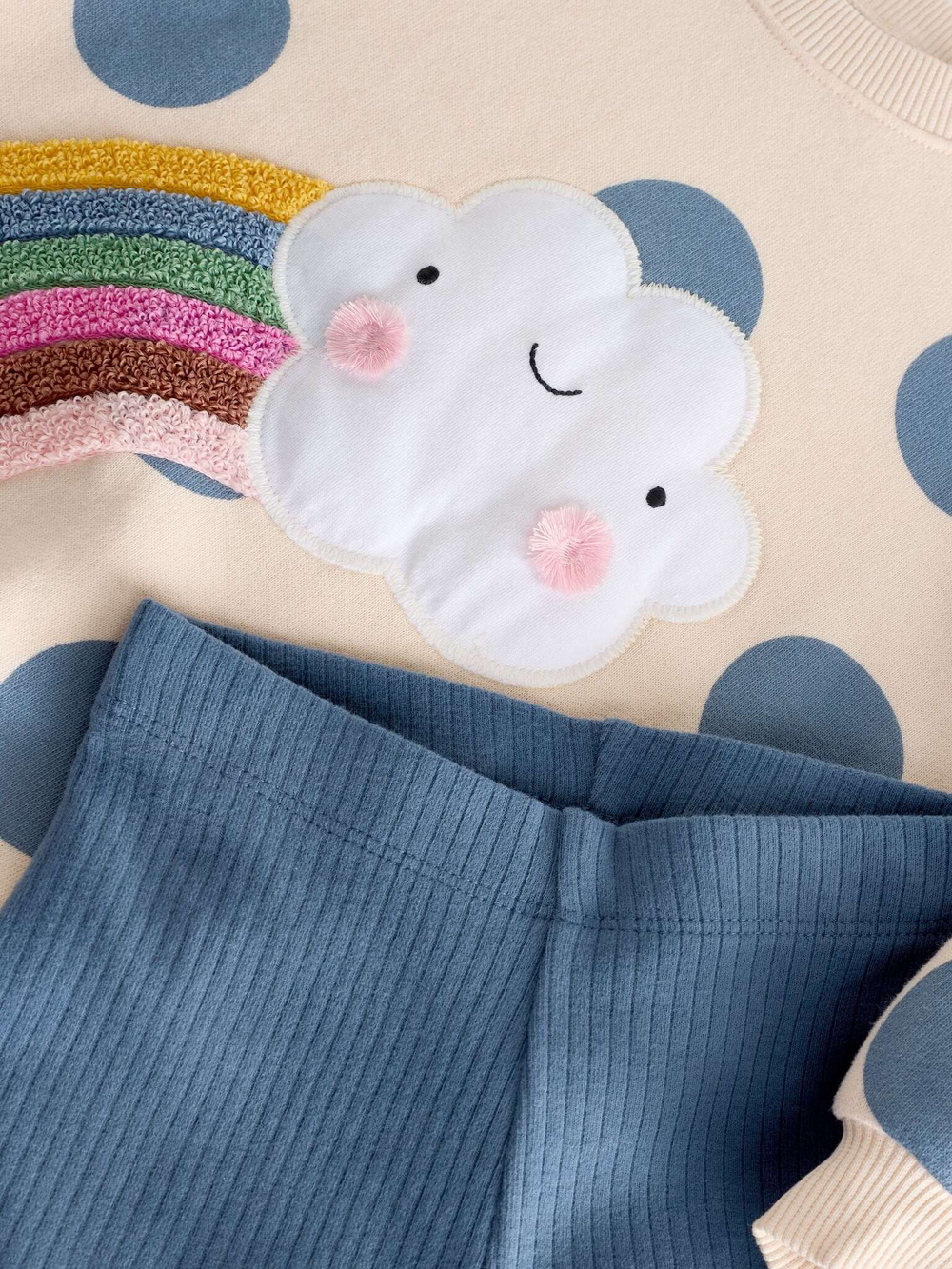 Толстовка и легинсы в комплекте для девочки Next 377-760, Розовый, Темно-синий