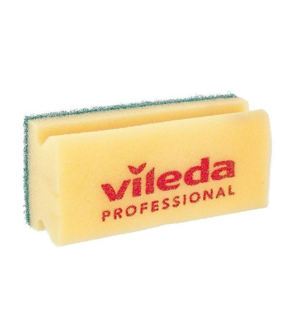 Губка Vileda зеленый абразив, 9,5x7 см