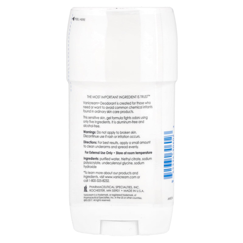 Vanicream, дезодорант для чувствительной кожи, без алюминия и отдушек, 57 г (2 унции)