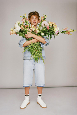 ZARA ДЖИНСОВЫЕ ШОРТЫ RELAXED BAGGY, СИНИЙ