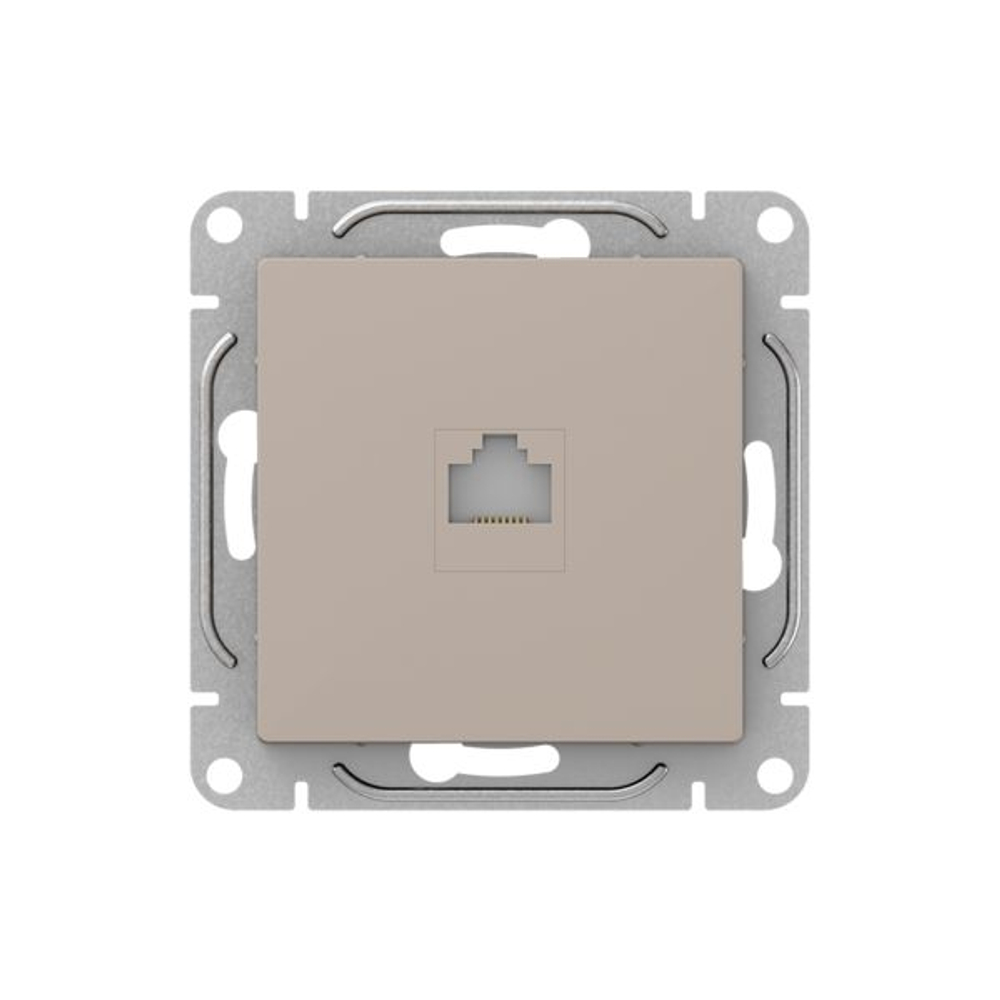 Механизм розетки RJ45 (cat6), кремовый Эпика EKF