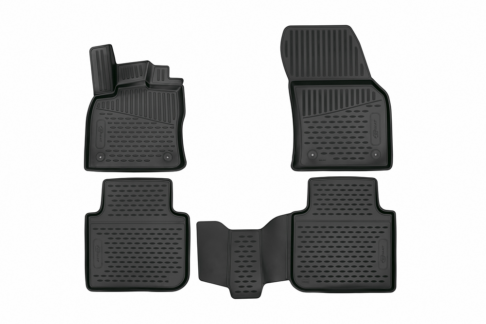 Коврики Optimum, 3D в салон MITSUBISHI Outlander, 2012-2015, 2015- , 2 WD, 4 шт. (повышенная износостойкость, полиуретан, чёрные) Format.FORMAT.3D.35.28.210