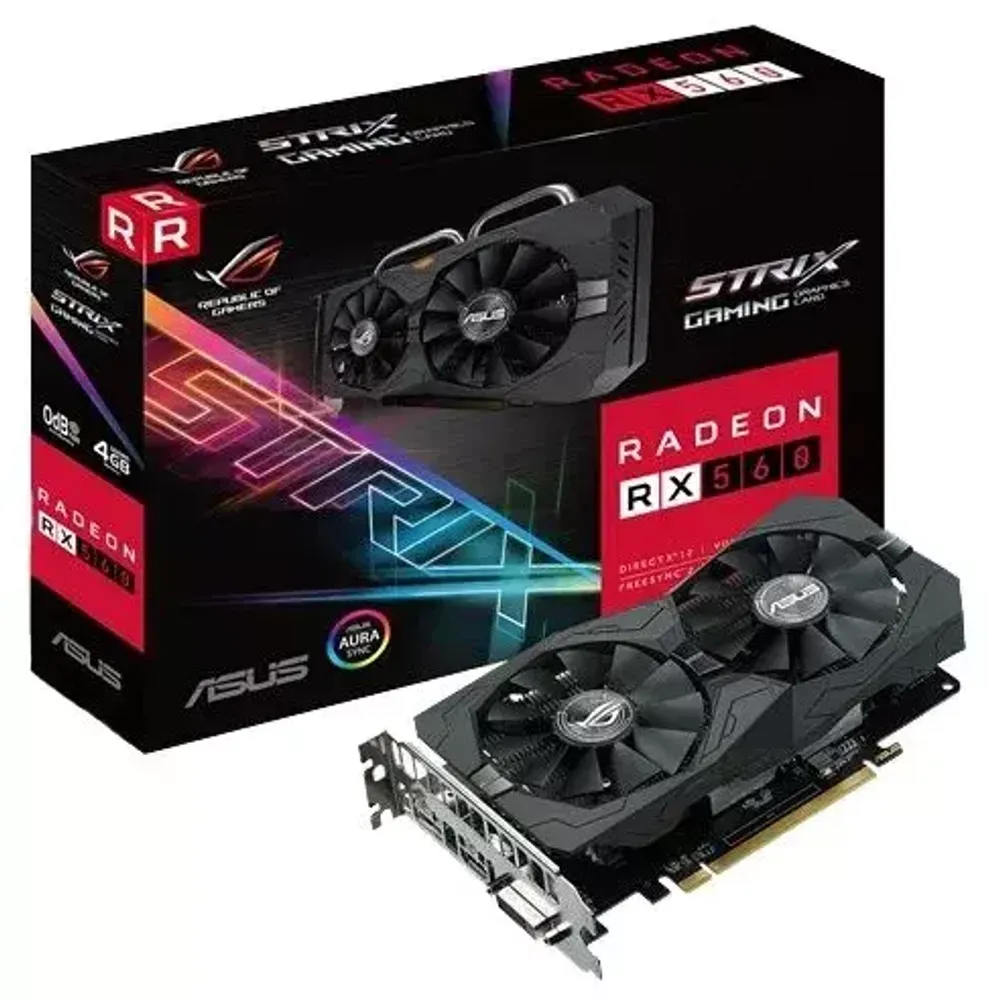 Видеокарта ASUS AMD Radeon RX 560 4GB (ROG-STRIX-RX560-4G-V2-GAMING)