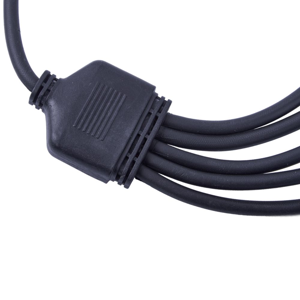 UCX-F90 S5-0.4M-BK Провод-разветвитель для гирлянд серии F90PRO. 0.4м. 5 выходов. Статика-мерцание. IP67. Черный. ТМ Uniel